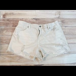 aerie Distressed Daydream Shorts in Gray Women's L